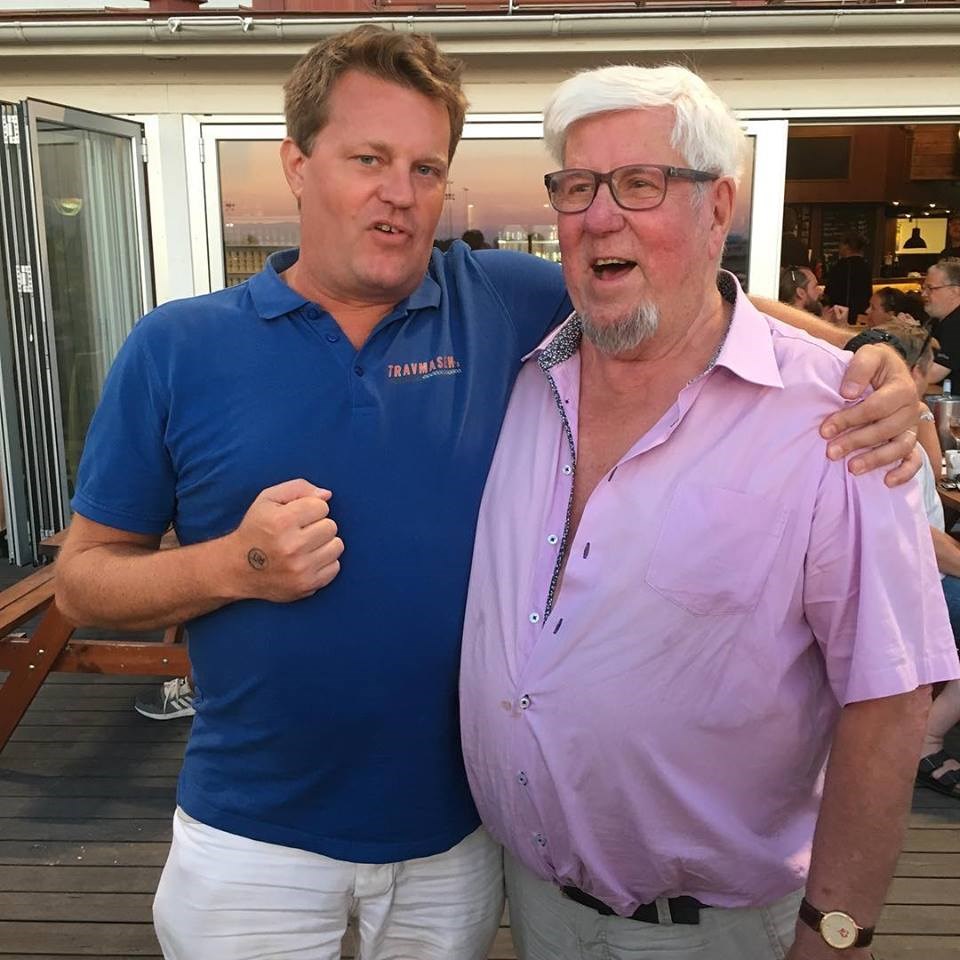 Travmasen o Bernt Martinsson på Romme juli 2018 Midnattstravet.jpg